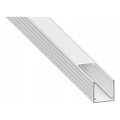 Profilo da incasso per strisce LED, 1 m, bianco