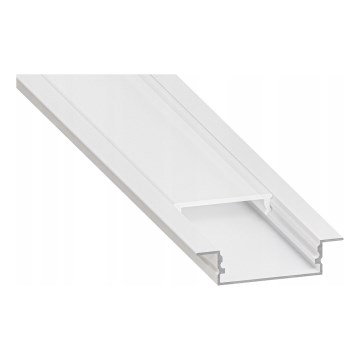 Profilo da incasso per strisce LED, 1 m, bianco