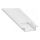 Profilo da incasso per strisce LED, 1 m, bianco