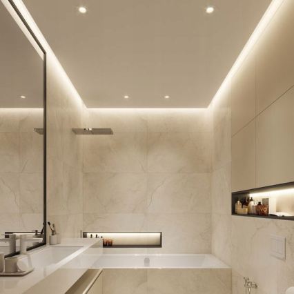 Profilo da incasso per strisce LED 1 m nero/bianco