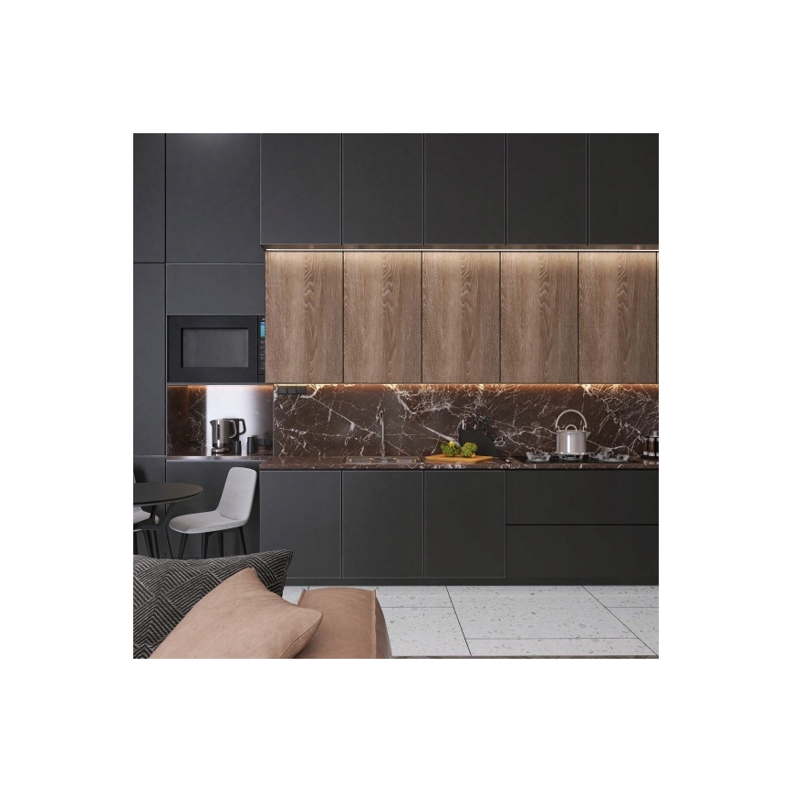 Profilo da incasso per strisce LED 1 m nero/bianco