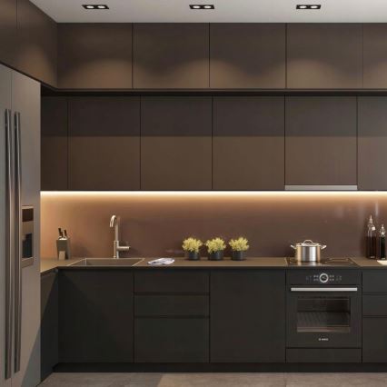 Profilo da incasso per strisce LED 1 m nero/bianco