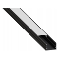 Profilo da incasso per strisce LED 1 m nero/bianco
