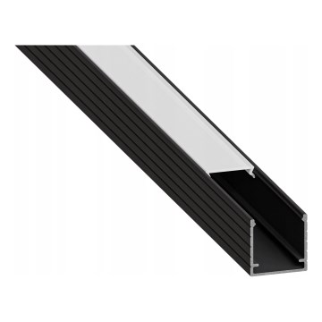 Profilo da incasso per strisce LED 1 m nero/bianco