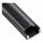 Profilo da incasso per strisce LED 1 m, nero/trasparente