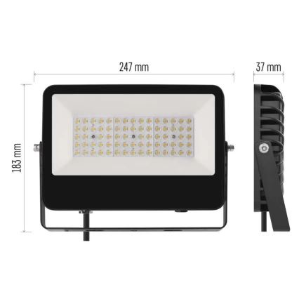 Proiettore LED AVENO LED/48W/230V 4000K 7200 lm IP66 nero