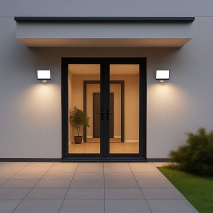 Proiettore LED con sensore di movimento e sensore crepuscolare DAVOS LED/30W/230V IP54 nero