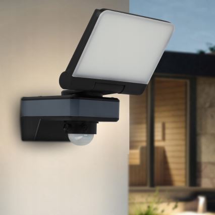 Proiettore LED con sensore di movimento e sensore crepuscolare LED/24W/230V 4200K IP54 nero