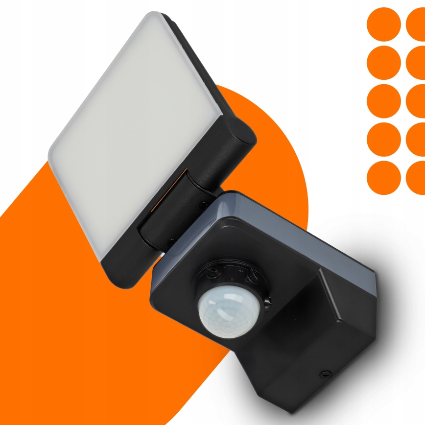 Proiettore LED con sensore di movimento e sensore crepuscolare LED/24W/230V 4200K IP54 nero