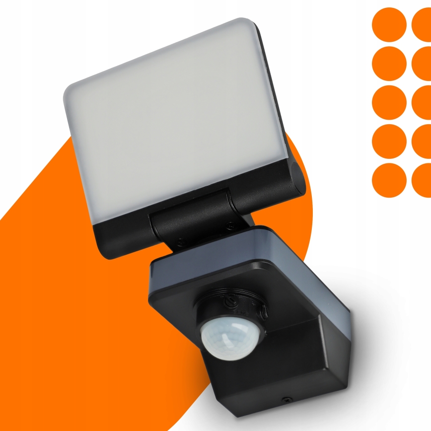 Proiettore LED con sensore di movimento e sensore crepuscolare LED/24W/230V 4200K IP54 nero