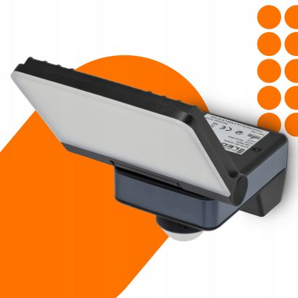 Proiettore LED con sensore di movimento e sensore crepuscolare LED/24W/230V 4200K IP54 nero