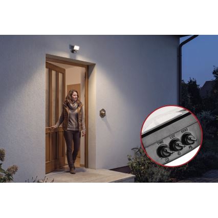 Proiettore LED con sensore di movimento e sensore crepuscolare TAMBO EVO LED/10W/230V 4000K IP44 nero