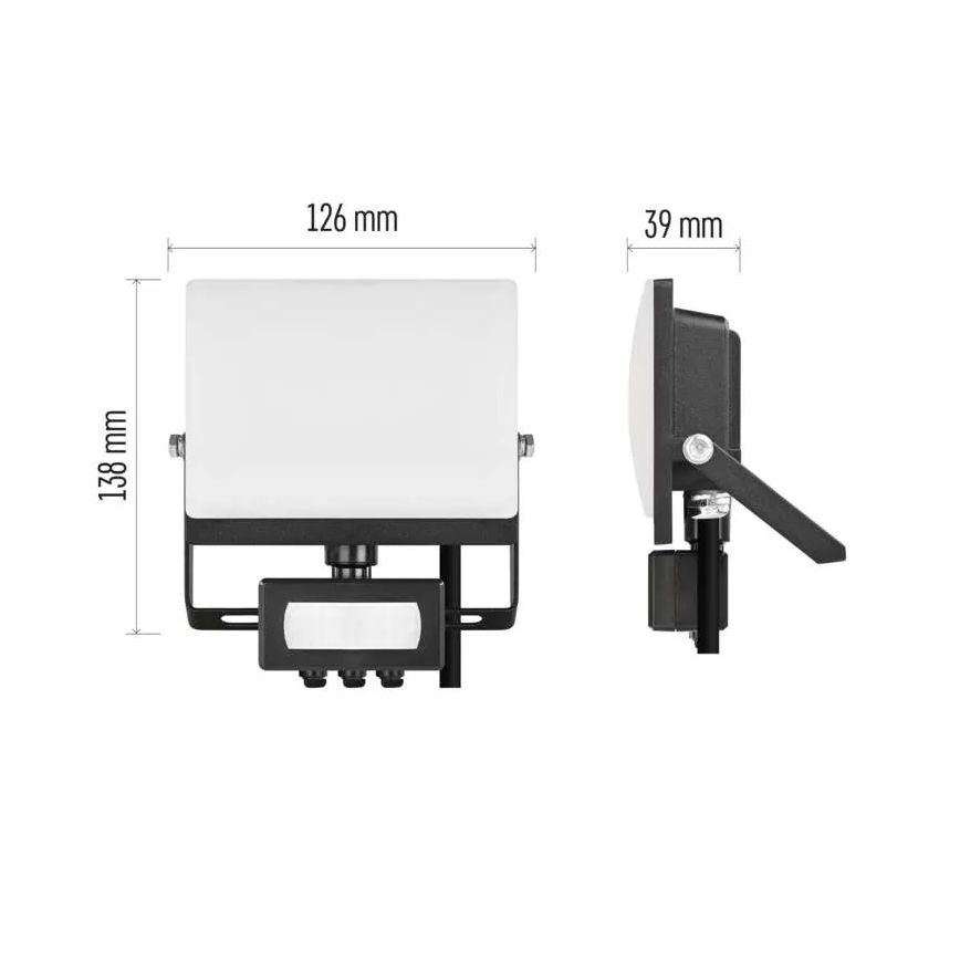 Proiettore LED con sensore di movimento e crepuscolare TAMBO EVO LED/20W/230V 4000K IP44 nero