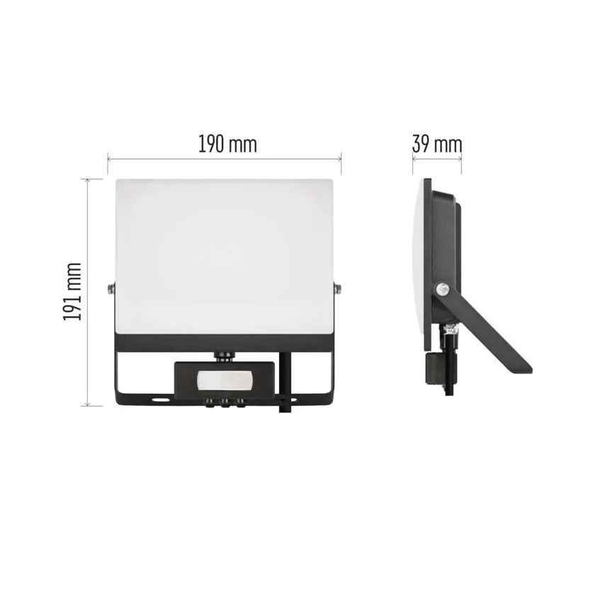 Proiettore LED con sensore di movimento e sensore crepuscolare TAMBO EVO LED/50W/230V 4000K IP44 nero