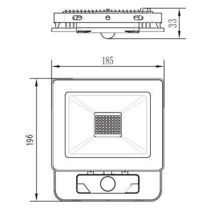 Proiettore LED con sensore LED/30W/230V IP54