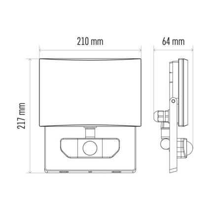 Proiettore LED con sensore LED/51W/230V IP54