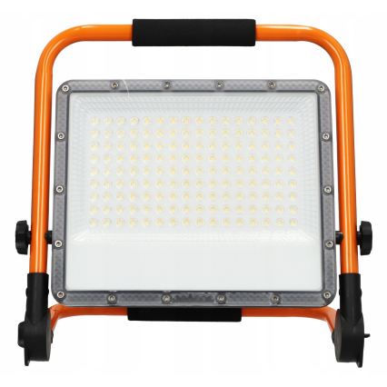 Proiettore LED con stativo, 100 W, 230 V, 4500 K, IP65, arancione