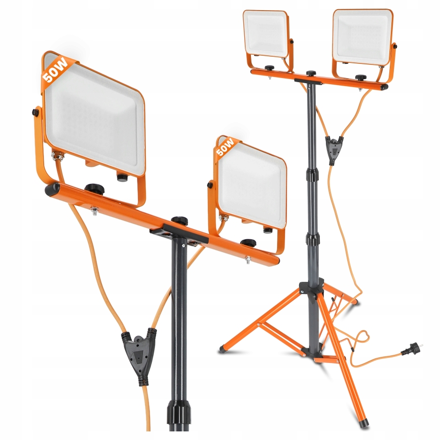 Proiettore LED con stativo 2xLED/50W/230V 4500K IP65 arancione