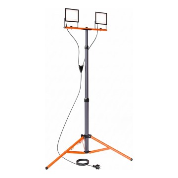 Proiettore LED con stativo 2xLED/50W/230V 4500K IP65 nero/arancione