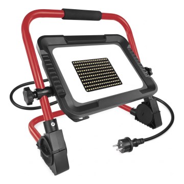 Proiettore LED con stativo ELION LED/100W/230V 4000K IP65 rosso/nero