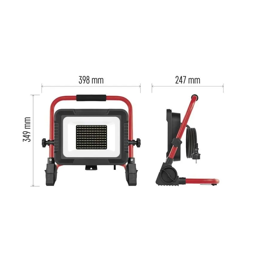 Proiettore LED con stativo ELION LED/100W/230V 4000K IP65 rosso/nero