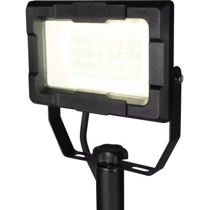 Proiettore LED con supporto, 20 W, 230 V, 5000 K, IP65, nero