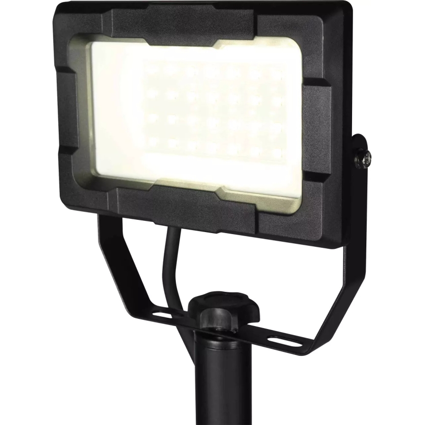 Proiettore LED con supporto, 20 W, 230 V, 5000 K, IP65, nero