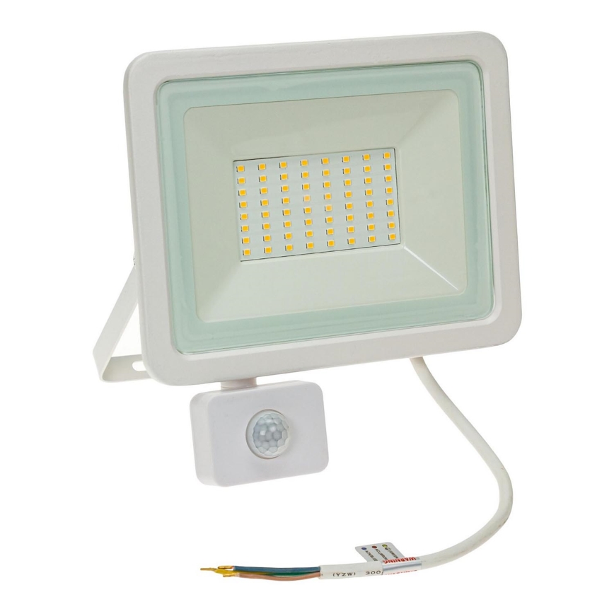 Proiettore LED da esterno con sensore NOCTIS LUX 2 LED/50W/230V 4000K IP44 bianco