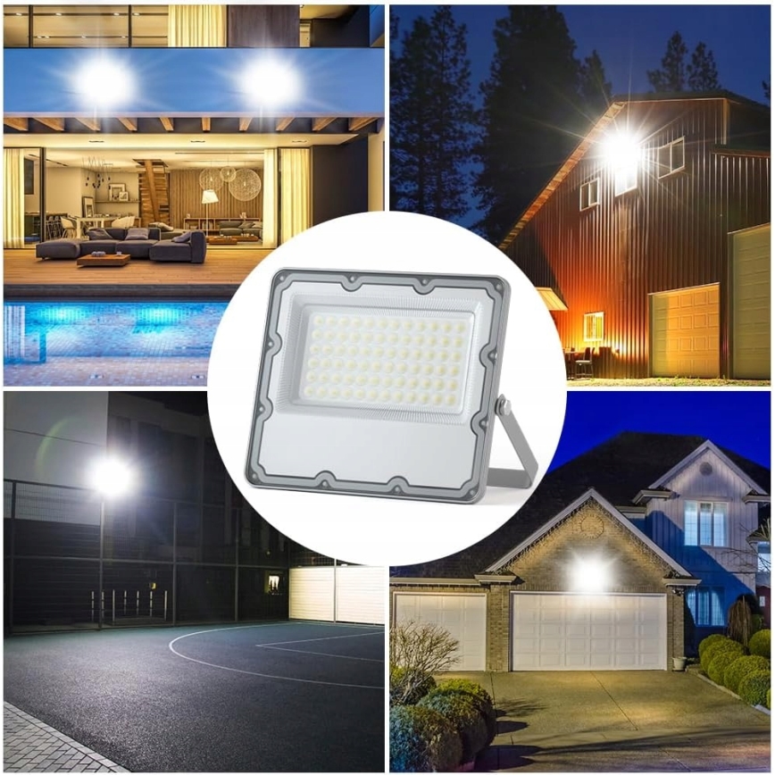 Proiettore LED da esterno LED/100W/230V 4500K IP65 grigio