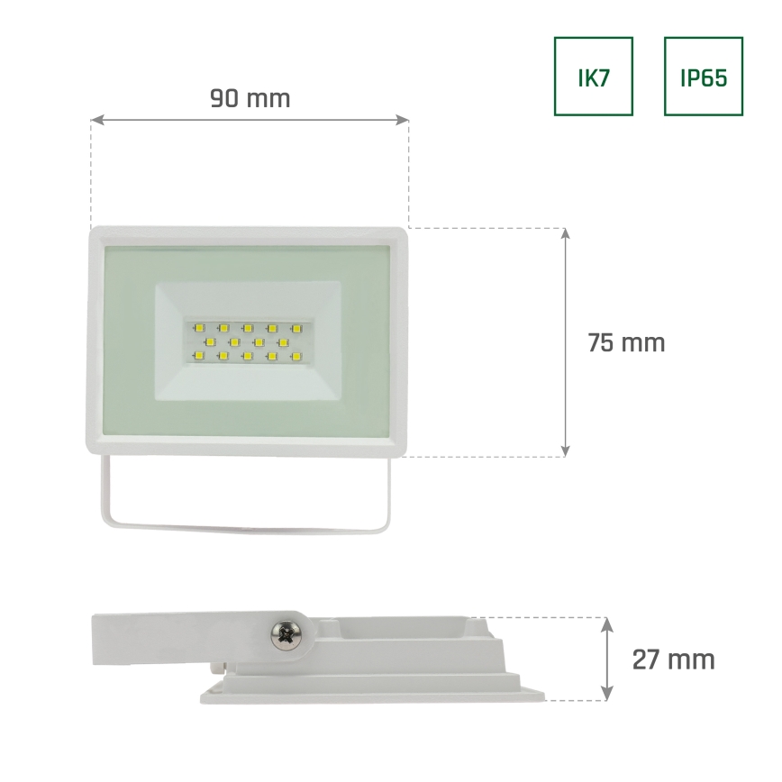 Proiettore LED da esterno NOCTIS LUX 3 LED/10W/230V 4000K IP65 bianco