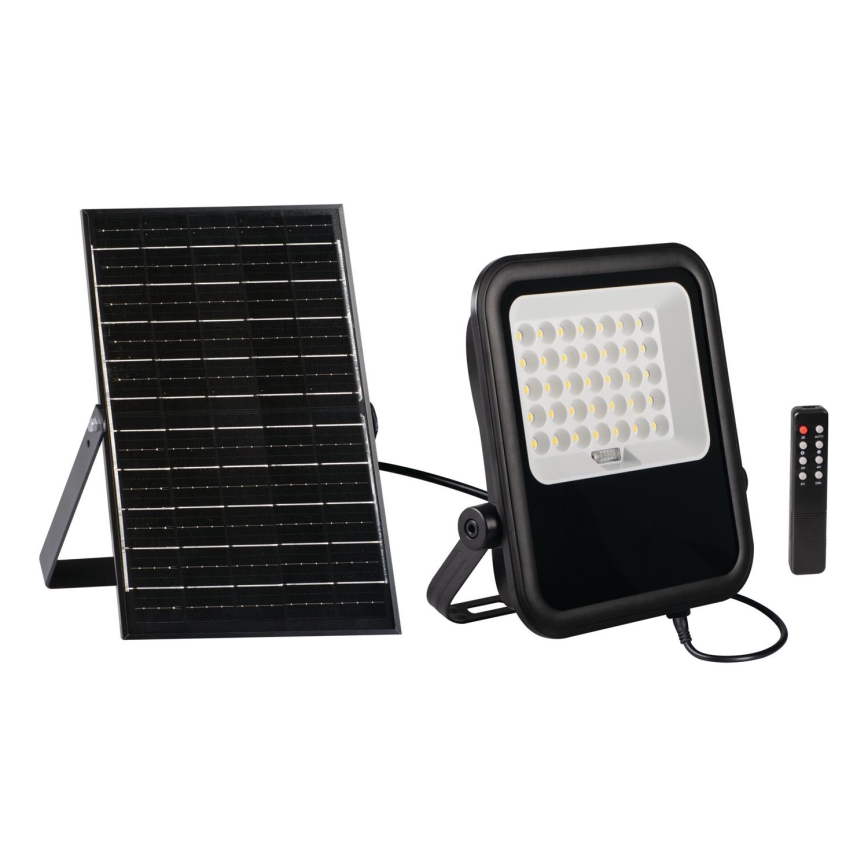 Proiettore LED dimmerabile con pannello solare e dusk sensore LED/15W/15000 mAh 3,2V IP65 + telecomando