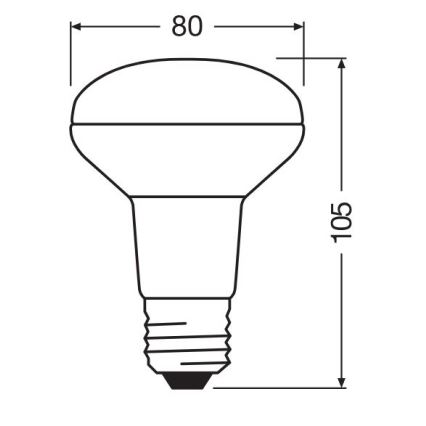 Proiettore LED dimmerabile lampadina E27/9,6W/230V 2700K - Osram
