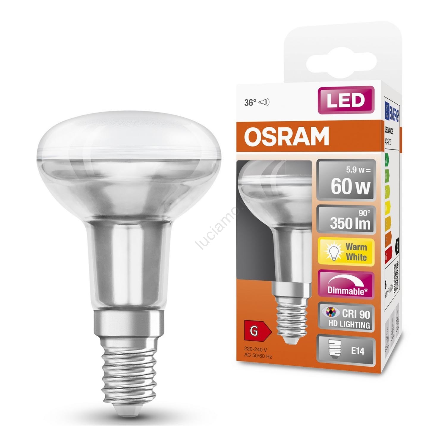 Lampada/Faretto GU5.3 24 LED SMD 5050 230 V Bianco Caldo - Foto 9