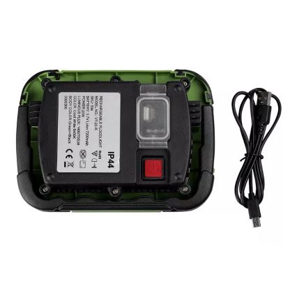 Proiettore LED dimmerabile ricaricabile SAMSUNG CHIP + funzione SOS LED/10W/3,7V/USB IP44 4000K 3600 mAh verde
