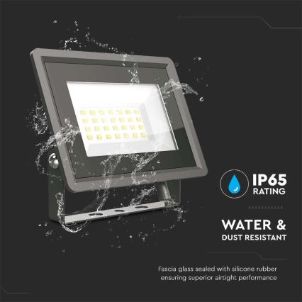 Proiettore LED LED/20W/230V 6500K IP65 nero