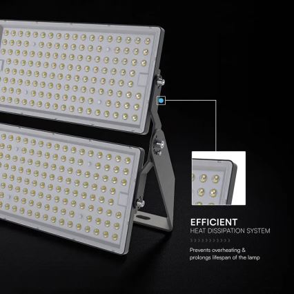 Proiettore LED LED/500W/230V 6500K IP65 grigio