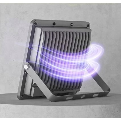 Proiettore LED per esterni, 50 W, 230 V, 4500 K, IP65, grigio