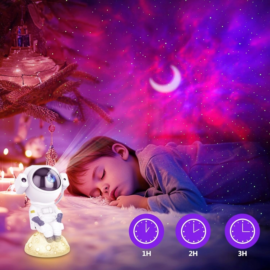 Proiettore LED RGB 3-in-1 LED/5W/5V 3000/4000/6000K astronauta + telecomando