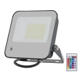 Proiettore LED RGBW dimmerabile LED/50W/230V IP65 grigio + telecomando