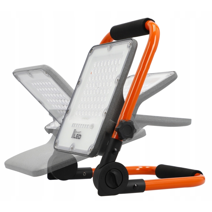 Proiettore LED ricaricabile con stativo LED/50W/3,2V 4500K 10000 mAh IP65 arancione