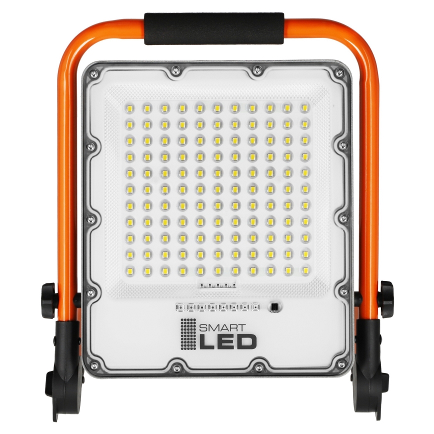 Proiettore LED ricaricabile con stativo LED/50W/3,2V 4500K 10000 mAh IP65 arancione