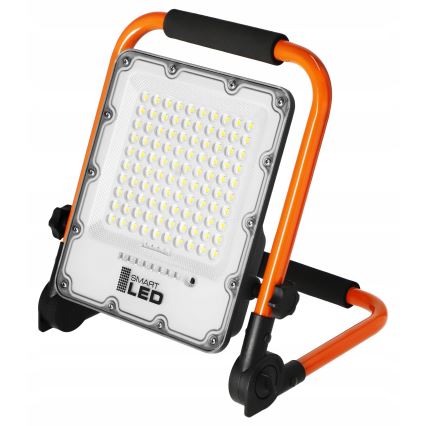 Proiettore LED ricaricabile con stativo LED/50W/3,2V 4500K 10000 mAh IP65 arancione