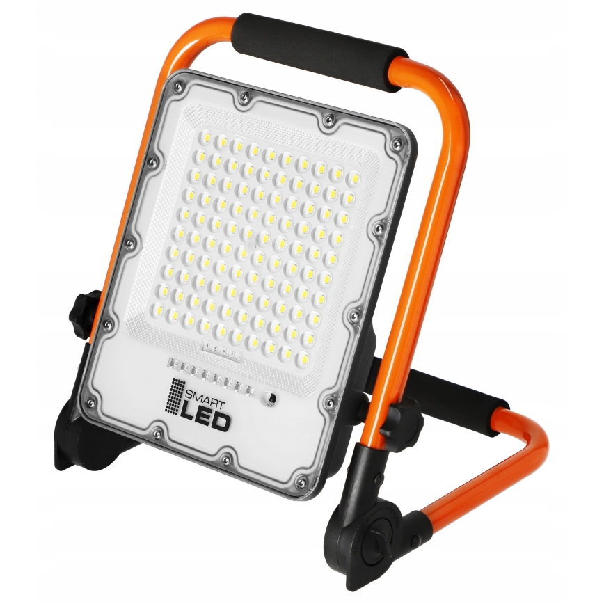 Proiettore LED ricaricabile con stativo LED/50W/3,2V 4500K 5000 mAh IP65 arancione