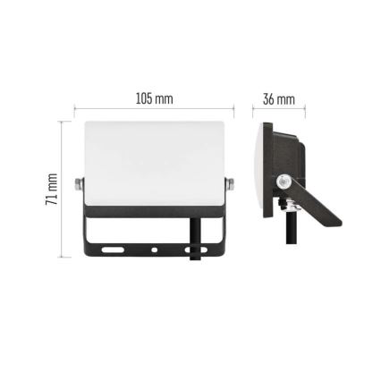 Proiettore LED TAMBO EVO LED/10W/230V 4000K IP65 nero