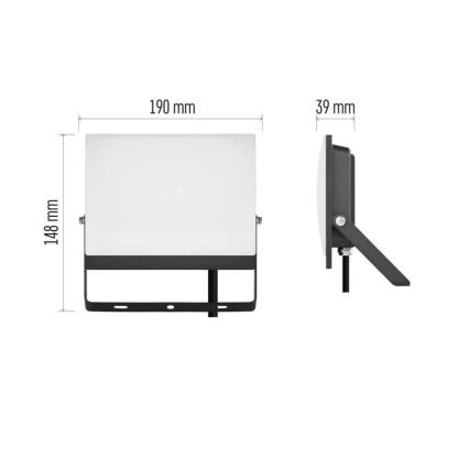Proiettore LED TAMBO EVO LED/50W/230V 4000K IP65 nero
