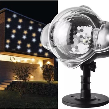 Proiettore natalizio LED da esterno LED/3,6W/230V IP44 bianco caldo/freddo