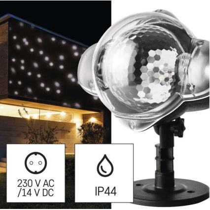 Proiettore natalizio LED per esterni LED/4W/230V IP44 luce bianca fredda
