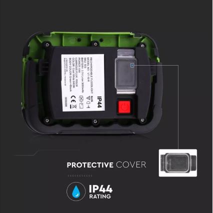 Proiettore ricaricabile a LED SAMSUNG CHIP LED/10W/3,7V IP44 6400K 3600 mAh verde