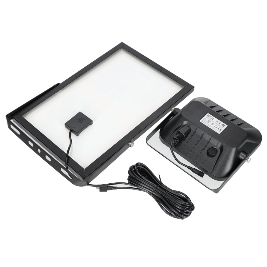 Proiettore solare da esterno con sensore LED/30W/6,4V 4000K IP65 6000 mAh + telecomando