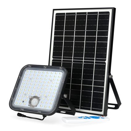 Proiettore solare da esterno con sensore LED/30W/6,4V 4000K IP65 6000 mAh + telecomando